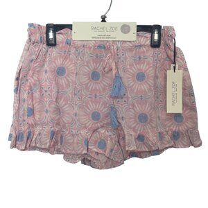 Rachel Zoe Floral Print Cotton Sleep Shorts 2 Pack Womens Small Pink Blue New